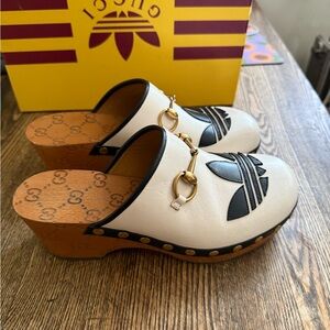 Gucci X Adidas clogs